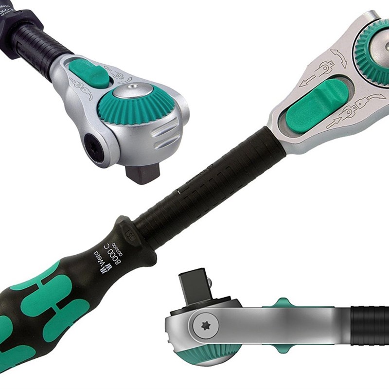 德国维拉WERA万向棘轮螺丝刀套筒扳手柄 1/4 2 3/8 8000A 8000B C