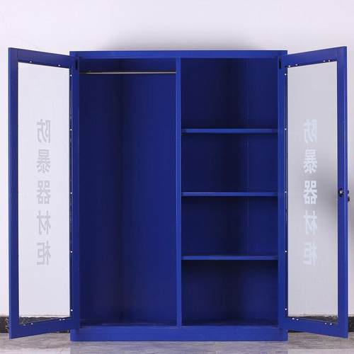 防暴器材柜学TDV校安装备柜放幼儿恐园应急反器保械柜盾牌钢叉存