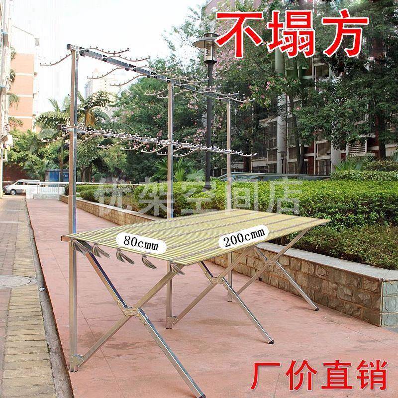 摆摊加厚地摊架子竹席便竹席摆11货示架携市夜折叠式展架摆地摊桌