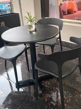 户外椅庭嗮院防防雨桌外摆塑天料露奶茶店室外PZX露台阳台休闲三