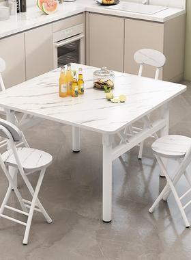 折叠桌子出饭桌餐桌家用矮租屋宿舍小60376方桌子简易长摆摊桌地