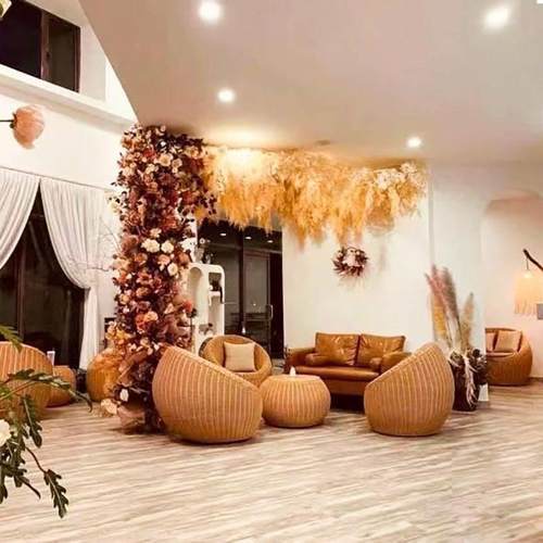 藤椅三件套编阳台沙发组桌合室外院休闲别墅茶几藤椅户外XVL庭家