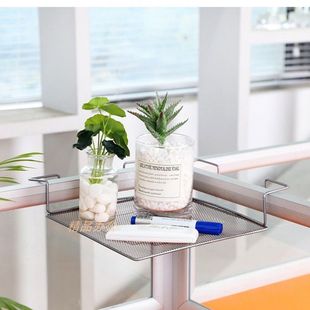 收纳多功能办公室桌架置物架悬挂式花架挂架卡位铁艺花架三角挂钩