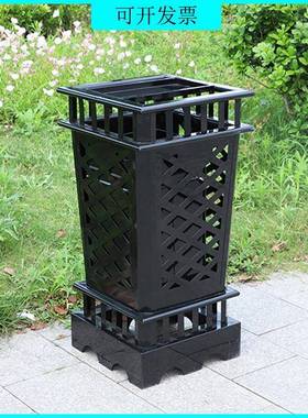 景区分类环卫垃圾桶学校室外果皮箱子公园小区户外镀锌垃圾桶定制