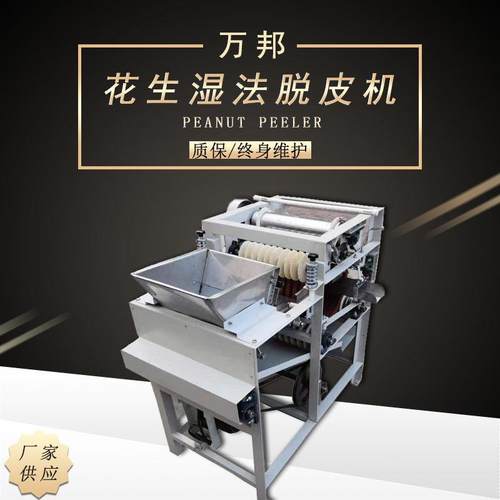 全自动花生脱皮机杏仁湿法脱皮机不锈钢黄豆湿法脱皮机商用脱皮机