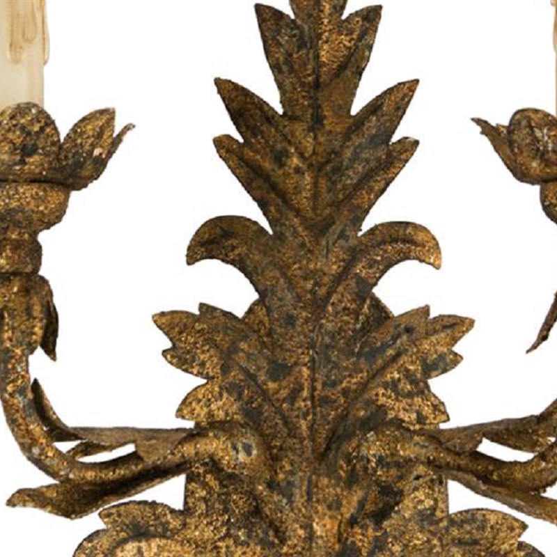 美式乡村复古双头壁灯金色做旧欧式花纹墙壁灯卧室床头灯走廊壁灯