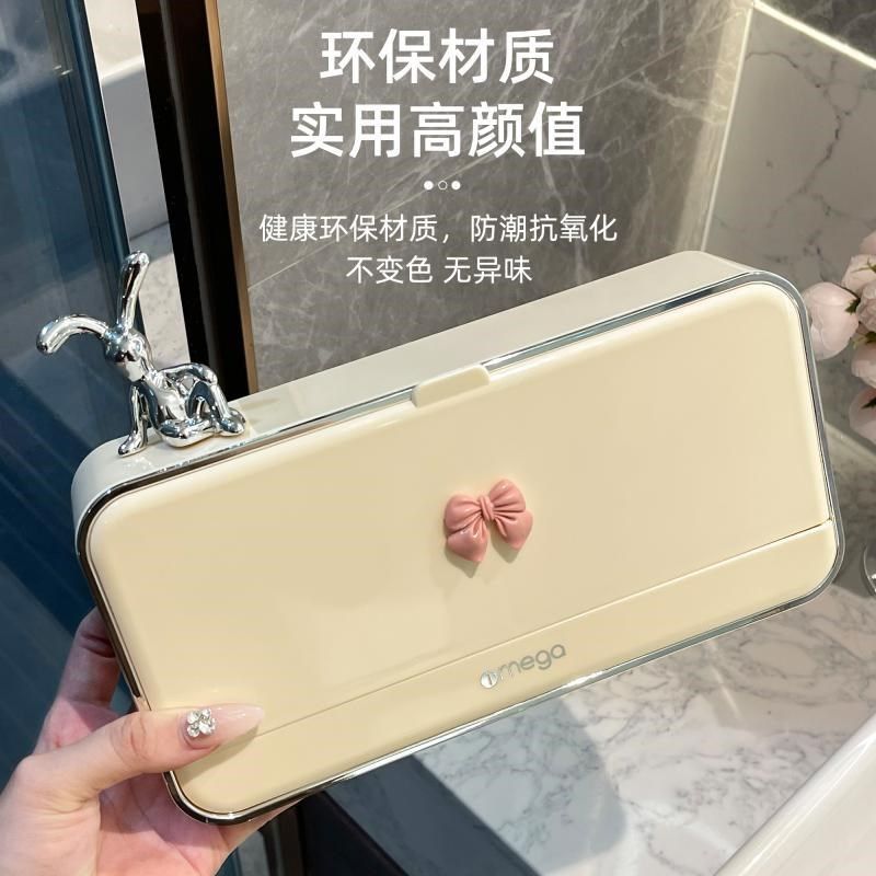 肥皂盒免打孔壁挂式家用高档沥水带盖卫生间墙上翻盖香皂托置物架