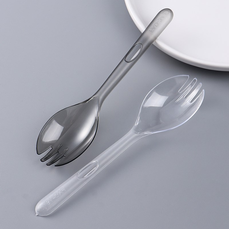 整箱一次性勺子蛋糕叉勺独立包装塑料水果叉甜品点心小叉子加厚款