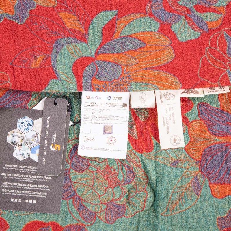 A类全棉双层纱大豆被春秋被冬被纯棉纱布被芯红色结婚用婚庆被子,床上用品,棉花被,淘宝优惠券,粉丝福利购,淘宝优惠卷