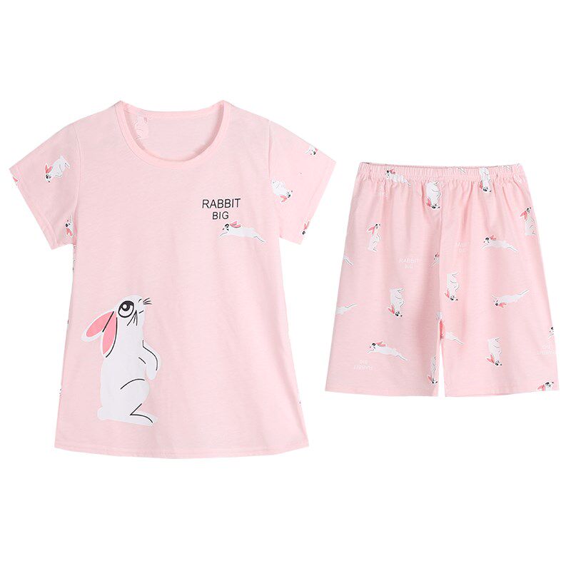 儿童睡衣女童夏季短袖纯棉套装中大童卡通小女孩夏天家居服薄款