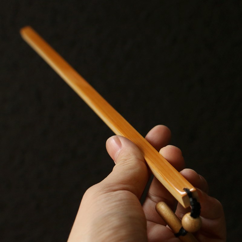 精品纯手工精磨天然十几年无节老玉竹教鞭直切竹制文玩戒尺手棍子