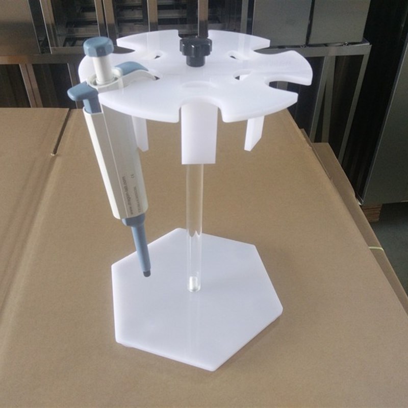 圆盘移液器架子6支架 圆形枪架可拆有机玻璃加样大龙艾本德吉尔森