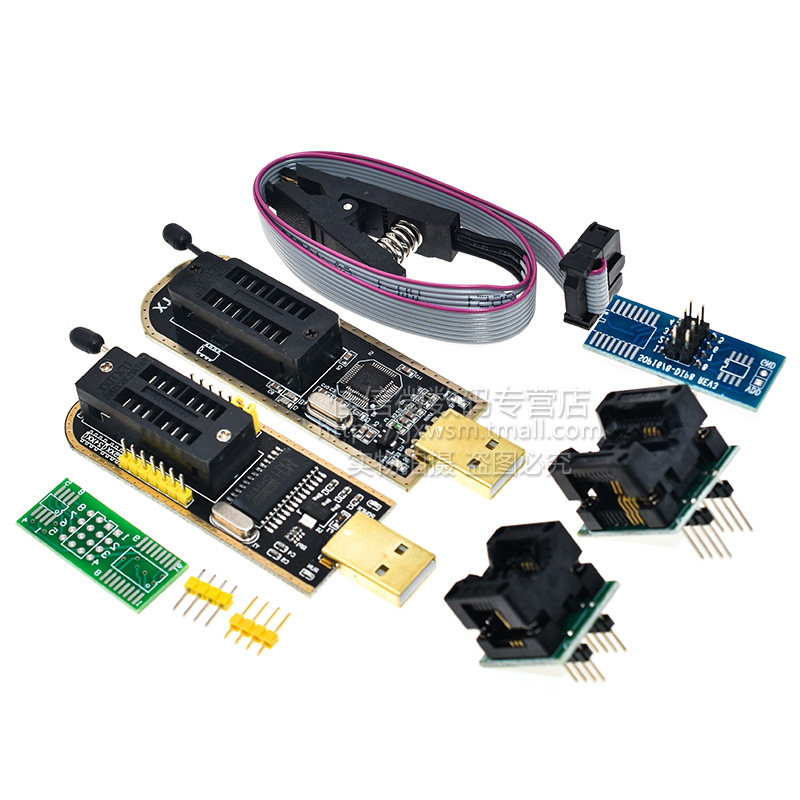 CH341A XTW-3编程器 USB 主板路由液晶 BIOS FLASH 24 25 烧录器