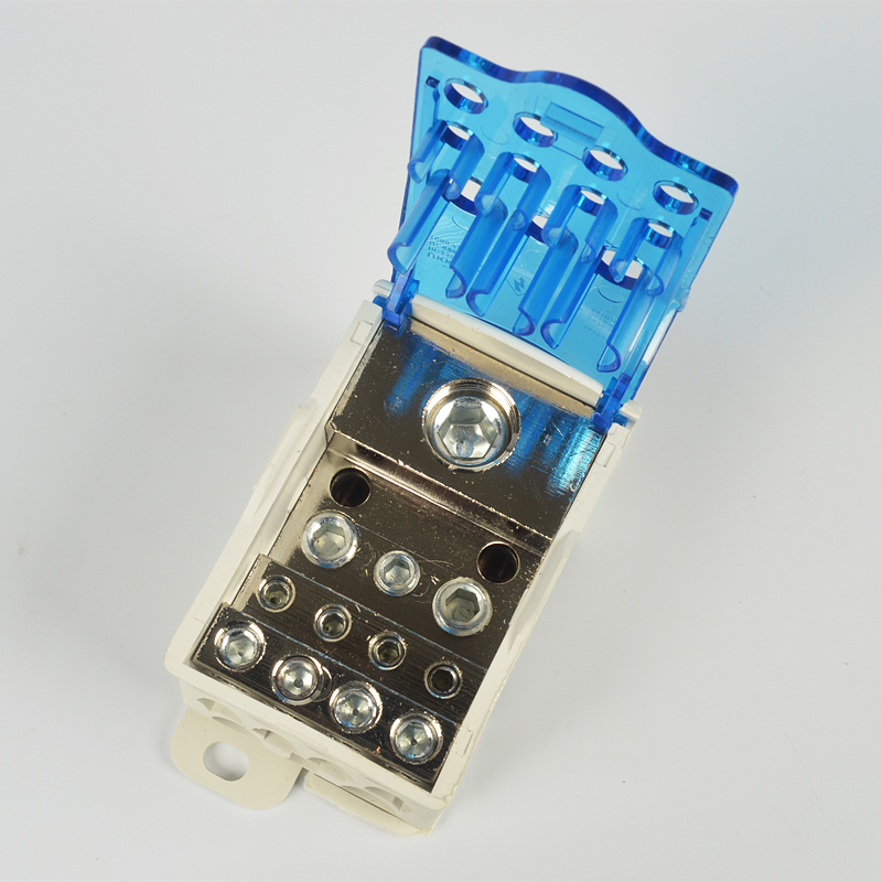 UKK400A接线端子大电流一进多出分线盒导轨式配线箱分线端子排