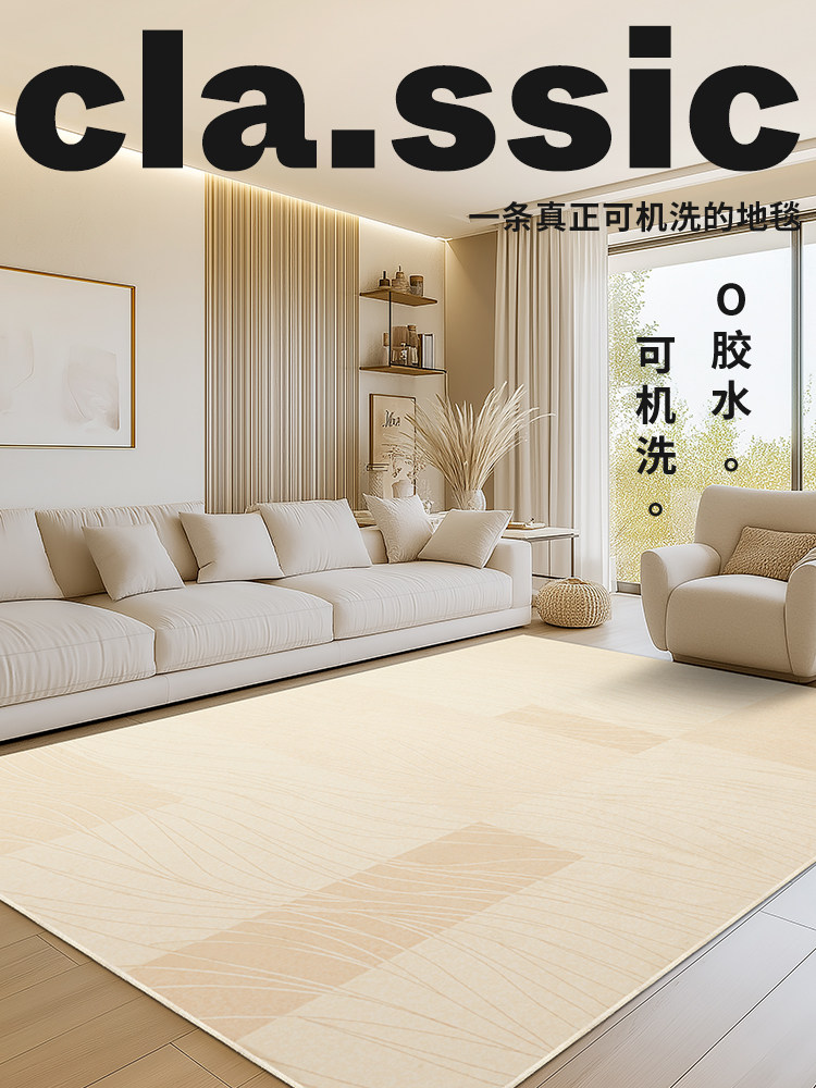 可拆洗地毯客厅2025新款地垫卧室轻奢高级可拆卸双层水洗可机洗