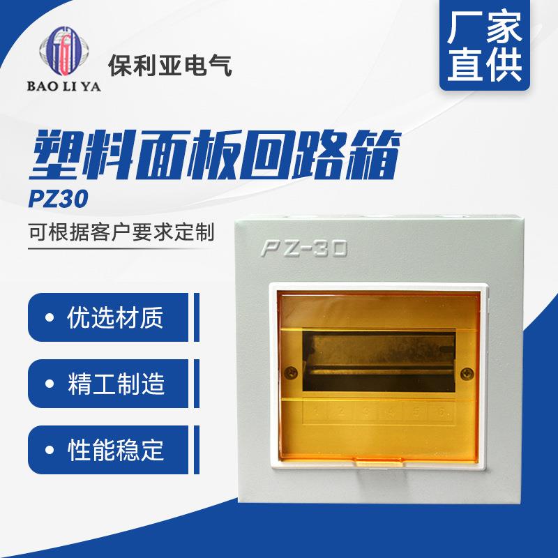 热销推荐回路箱PZ30明暗装塑料面板终端配电箱照明电力箱