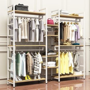 双层挂衣服母婴店铺轻奢商场货架组合 男女童装 服装 店展示架落地式