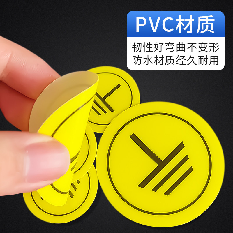接地线安全标识贴贴纸电力地线标签贴警示警告标志标识安全墙贴工