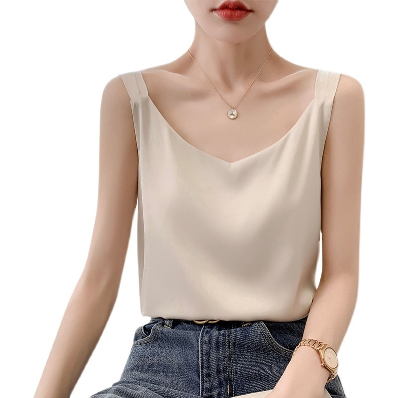 【买一送一】戎美衣尚搭配西服西装打底简约内搭真丝吊带背心女夏