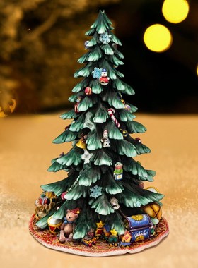 海淘款姜饼圣诞树全品造景装饰品创意摆件-赠顶星