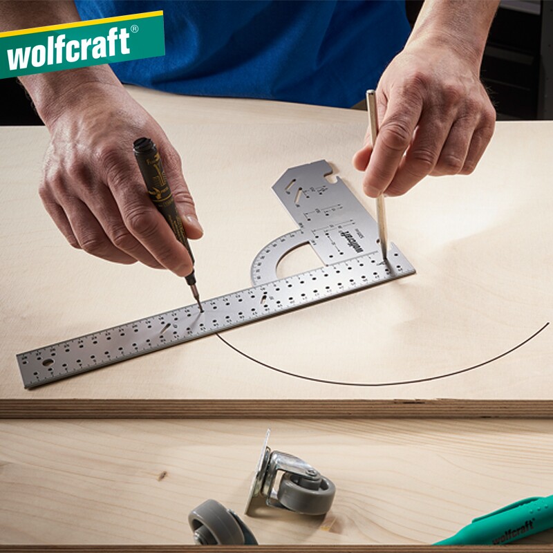 Wolfcraft德国狼工角度尺木工装修定制高精度安装定位尺拐角尺