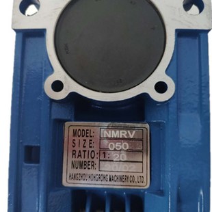 NMRV050型速比20配80伺服电机750w输出空心轴25口罩机蜗轮蜗杆减
