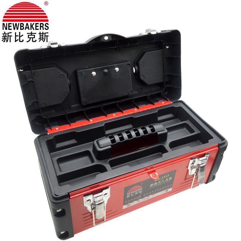 新款工业级箱铁皮收纳盒家用塑料多功能电工维修车载工具盒