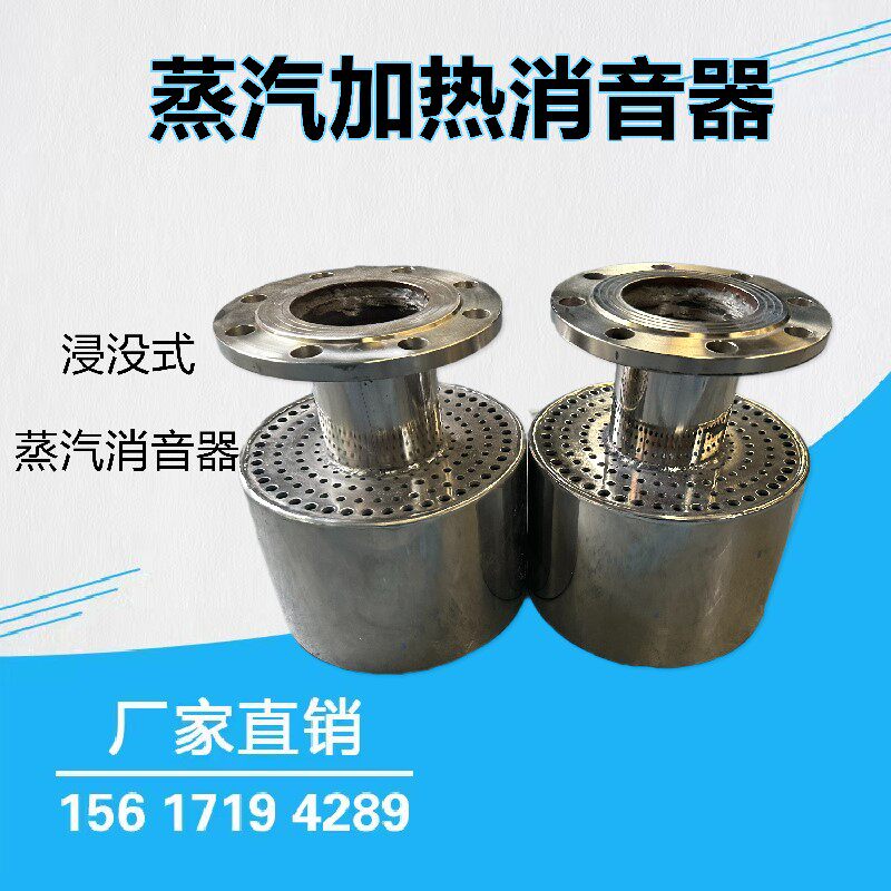 不锈钢蒸汽加热消音器浴池储罐澡堂酒店水箱喷射潜水浸没式消音器