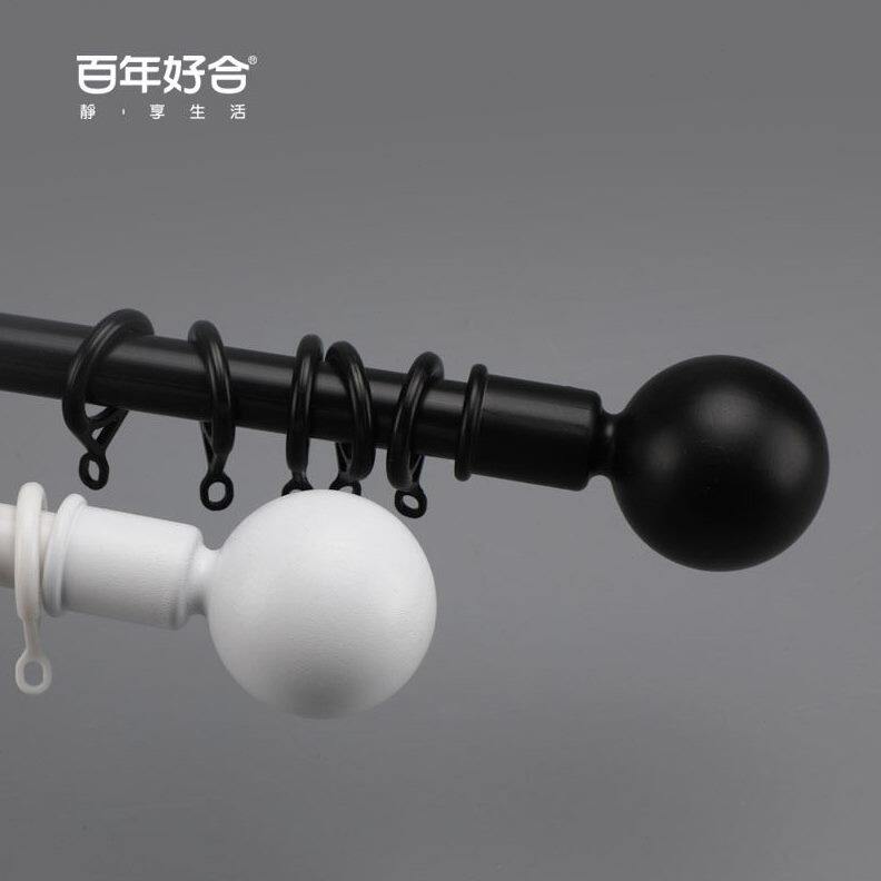德裕窗帘杆罗马杆杆双杆侧装欧式古典加厚锰钢合金静音窗帘轨道