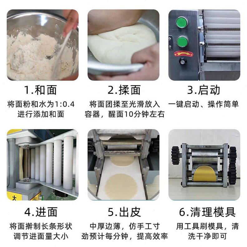直销裕飞永强大型全自动循环压面机商用馒头包子糕点揉面机350型5