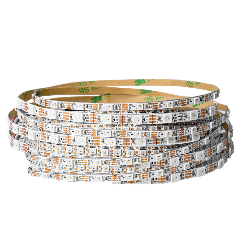 精品SK6812/WS2812B窄板宽4MM5MM全彩led灯条3535贴片5V幻彩灯带