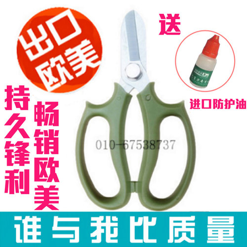 圆头园艺剪修枝剪花道花艺剪 花店切花插花剪刀花艺培训花剪