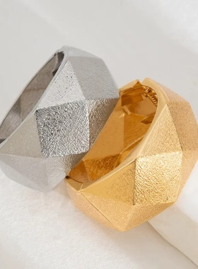 欧形宽面手镯简约个性ins气质手环通勤时尚新款手饰