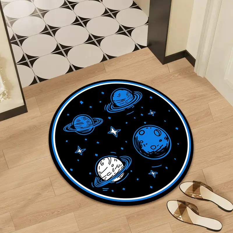 圆形地毯卧室耐脏卡通床边少儿毯地地垫客厅可擦水洗加厚茶几ins