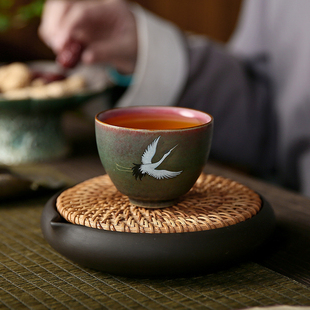 窑变釉个人茶杯单个陶瓷主人杯品茗杯功夫茶具泡茶小茶杯单杯