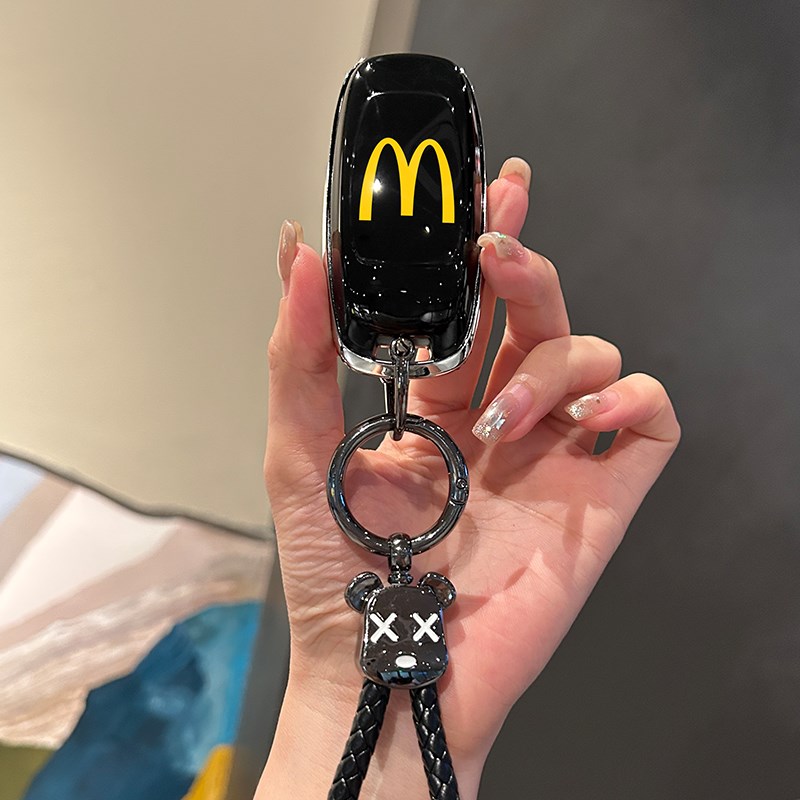 适用奥迪A6L钥匙套A4L壳A3车Q4e-tron高级包A6A7A8A7L扣A8L男