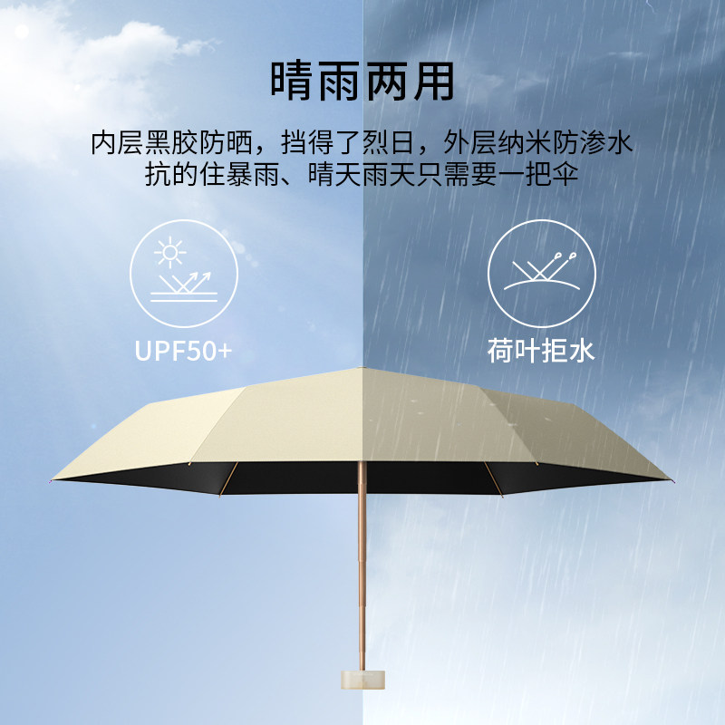 逆季太阳伞超强防晒伞防紫外线女晴雨两用遮阳伞折叠小巧便携迷你,居家日用,伞,淘宝优惠券,粉丝福利购,淘宝优惠卷
