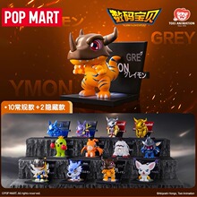 正版POPMART泡泡玛特数码宝贝冰箱贴系列手办盲盒玩具礼物摆件