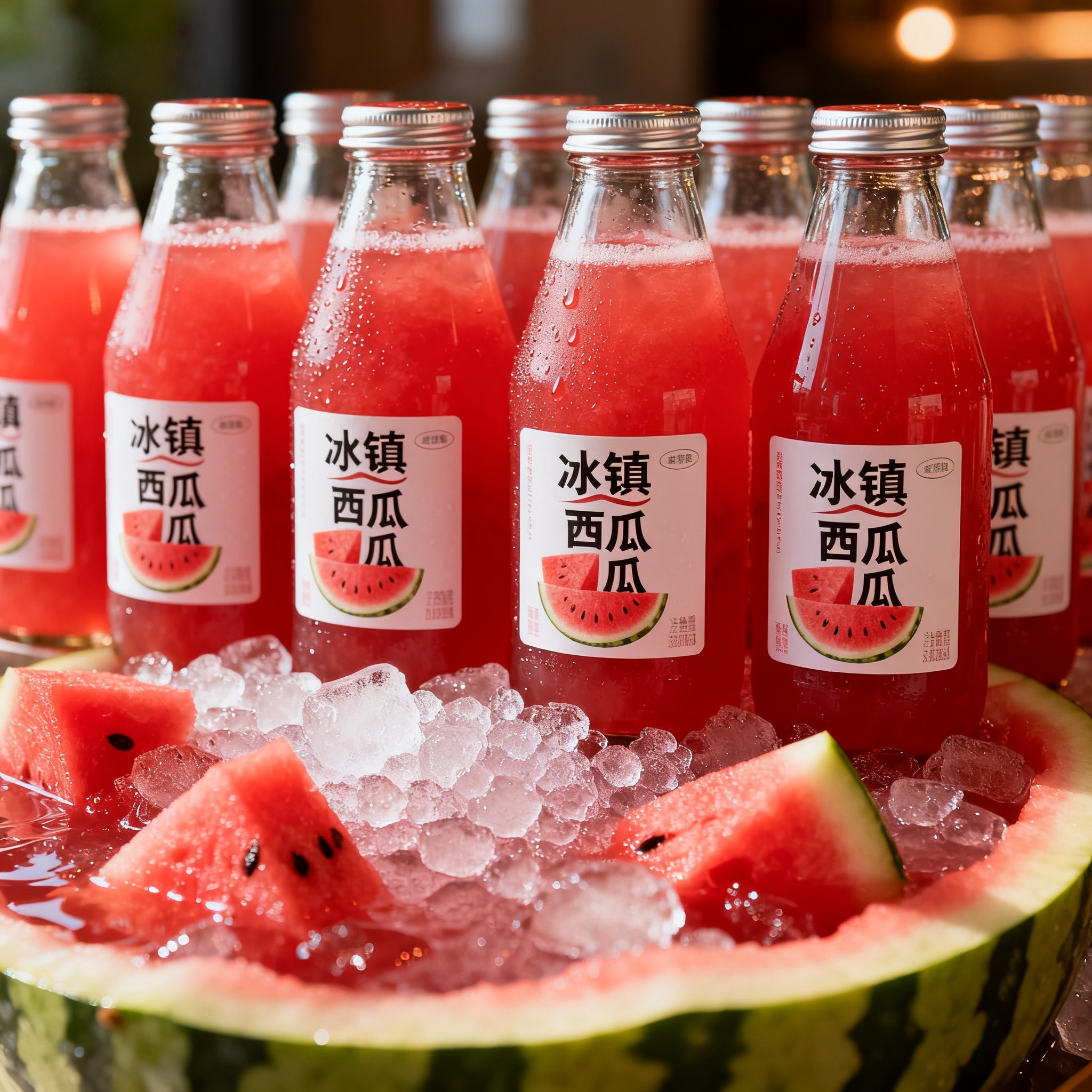 【囤货20瓶】冰镇西瓜果汁饮料220ml瓶四级清爽解渴饮品整箱果汁