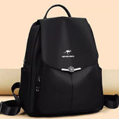 香港新款 时尚 百搭休闲大容量轻便简约通勤旅游背包牛津布女双肩包