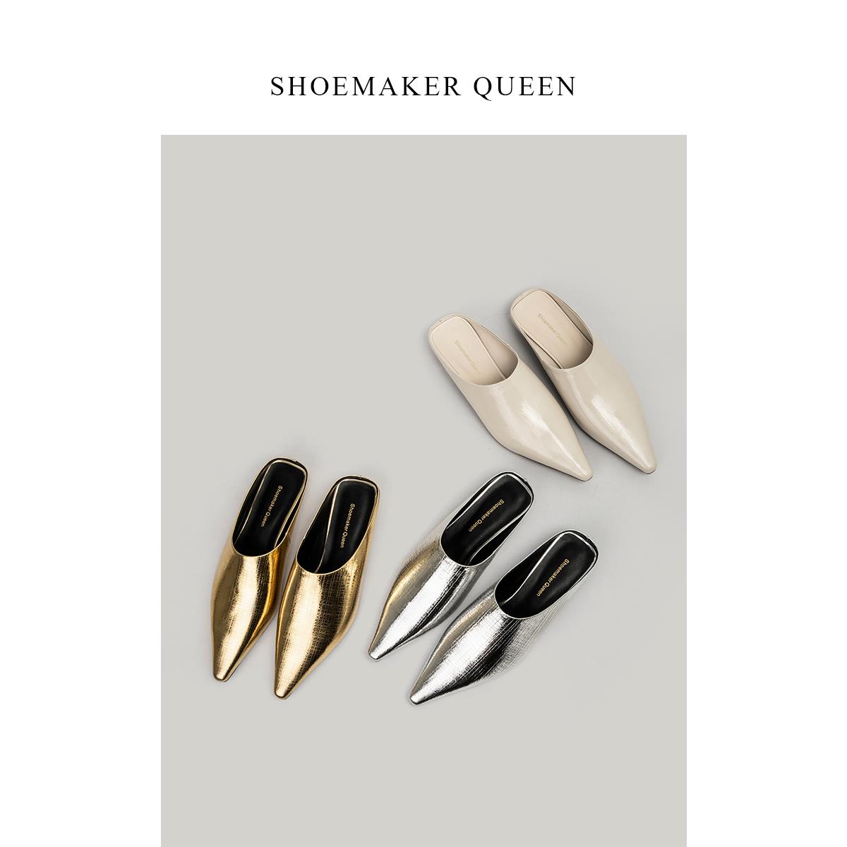 【鞋匠女王×独家原创】包头穆勒女士夏季外套半拖鞋超级热拖鞋