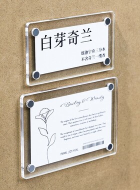 亚克力透明价格标签牌强磁活动价目表展示牌产品标价牌标价签广告牌墙贴物品标识牌磁性货架价签卡槽磁铁卡套