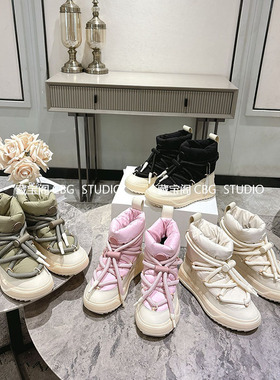 CBG藏宝阁/超火美式冬季羽绒雪地靴女时尚抽绳厚底防滑保暖滑雪靴