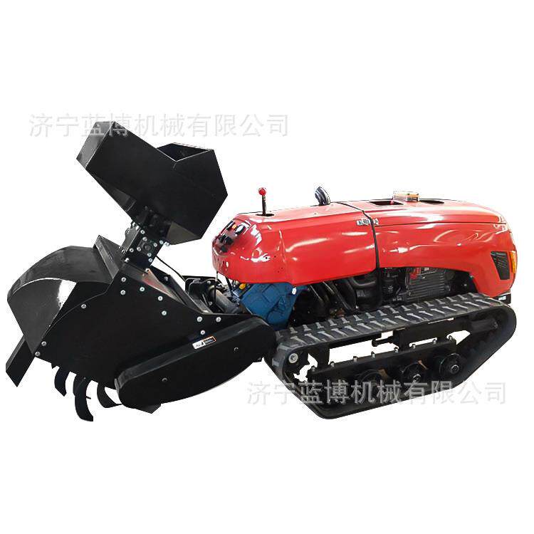 履带式遥控旋耕机园林旋耕割草开沟回填设备36马力果园管理一体机