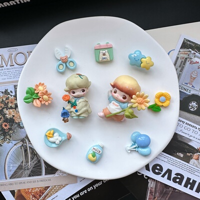 原创洞洞鞋配饰泡泡玛特Dimoo新品可爱立体鞋花可DIY适配Crocs