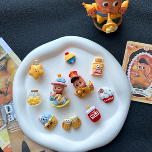 花适配crocs鞋 原创泡泡玛特鞋 鞋 花洞洞鞋 扣 花十五周年星星人鞋