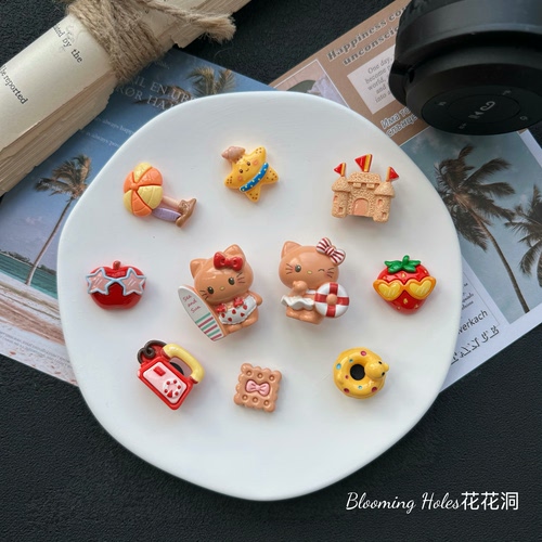 洞洞鞋配饰hello Kitty鞋花适配crocs鞋扣芭蕾舞鞋配饰可拆卸diy