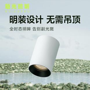 魅光照明 天花灯 全光谱明装 射灯家用小山丘客厅防眩背景墙吸顶式