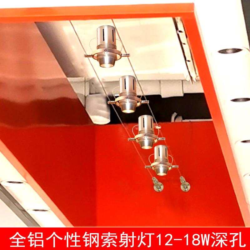 轨道灯低压走线灯射灯钢索灯聚光防眩吧台前台客厅商业照明装卧室