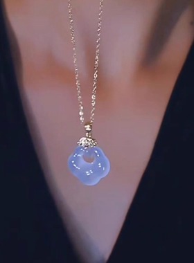 精致气质新款如意锁项链女新中式